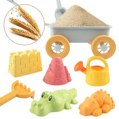 Eco-friendly bio beach sand play set for kids, promoting safe and creative play