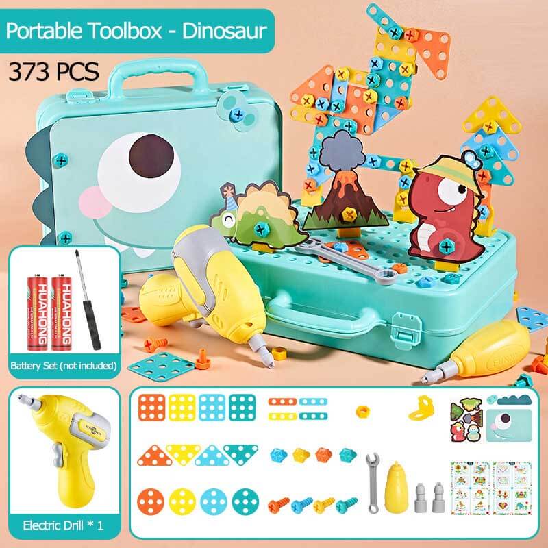 Creative play construction set with electric drill for children's gifts