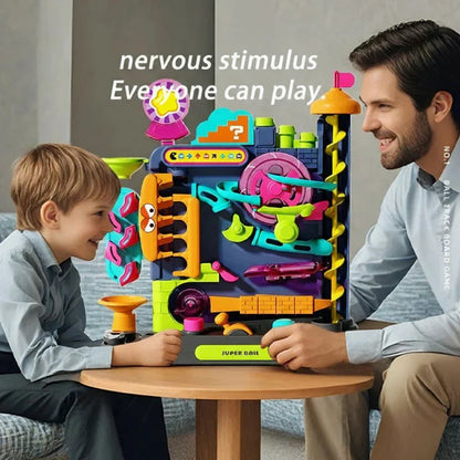 Interactive Ball Track Playset for children, featuring a vibrant maze design and activity-based learning