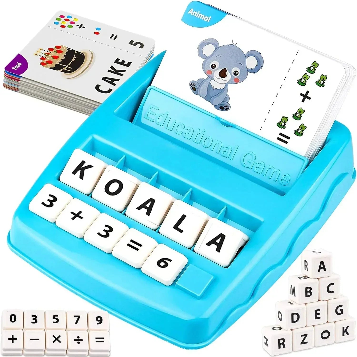 Kids' Educational Alphabet & Number Card Learning Set with colorful letters and numbers for preschool learning.
