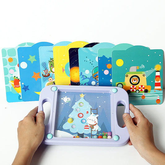 Kids' educational balance board maze game develops motor skills & hand-eye coordination for children.