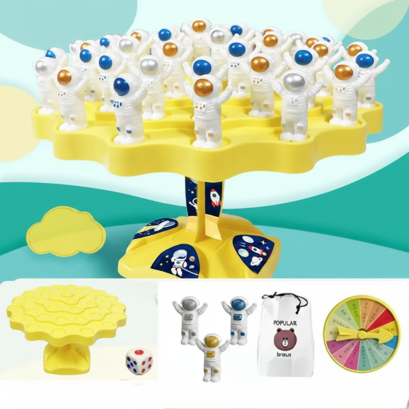 Full set of Kids' Educational Balancing Tree Game: tree base and numerous animal figures