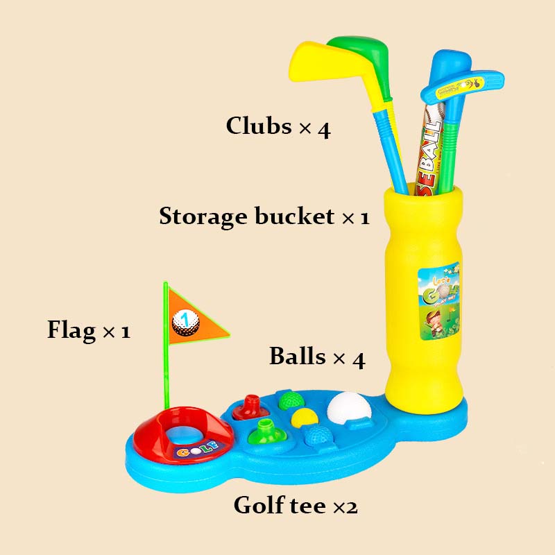 Colorful kids' golf toy for improving hand-eye coordination, an ideal outdoor game for young sports enthusiasts
