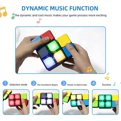 Brightly colored kids' light-up puzzle, an engaging educational toy and brain trainer for children