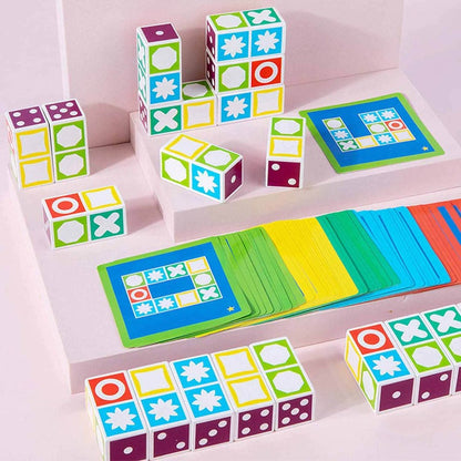 Wooden Kids' Logic Puzzle Board Game with colorful pegs, an educational family game