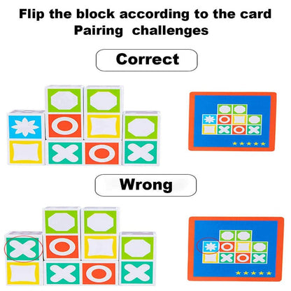 Children playing with a Kids' Educational Logic Puzzle Board Game, wooden toy