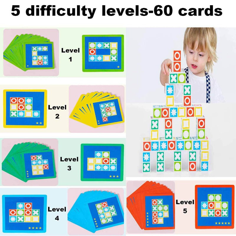 Pegged wooden puzzle board game, educational toy for kids, improves logic skill