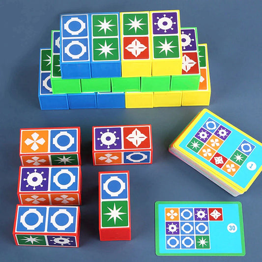 Kids' Educational Logic Puzzle Game STEM Toy, cognitive development for children, family fun block game