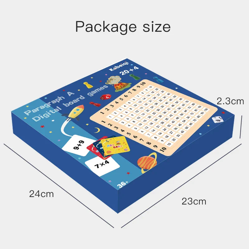 Educational wooden multiplication game board, perfect for teaching math & counting to children