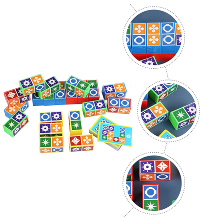 Non-toxic kids blocks board game for family fun, enhancing hand-eye coordination & problem-solving abilities