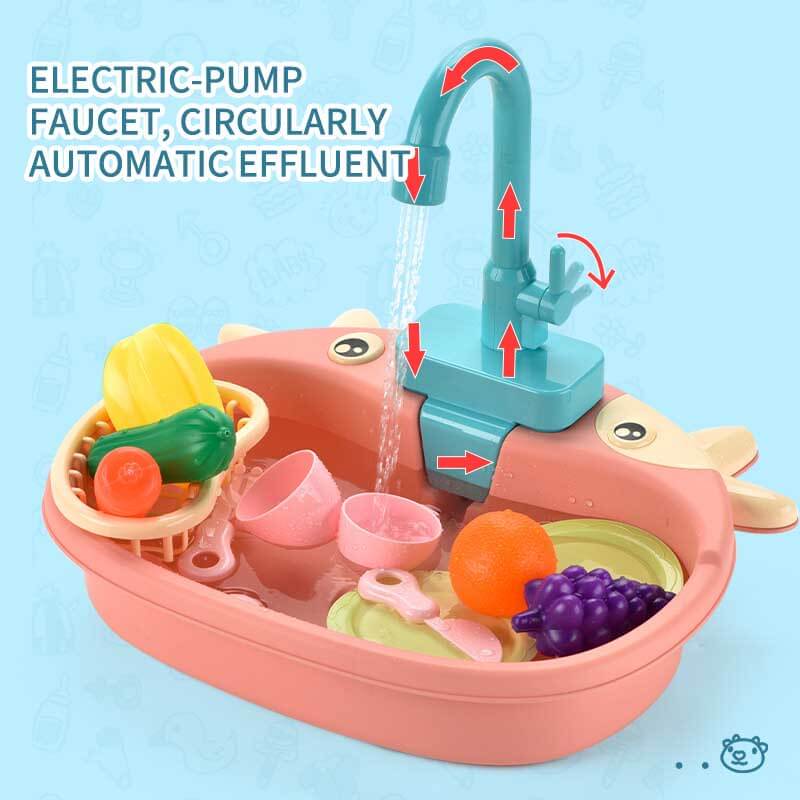 Children's dishwashing toy sink, realistic design, encourages learning and imaginative play