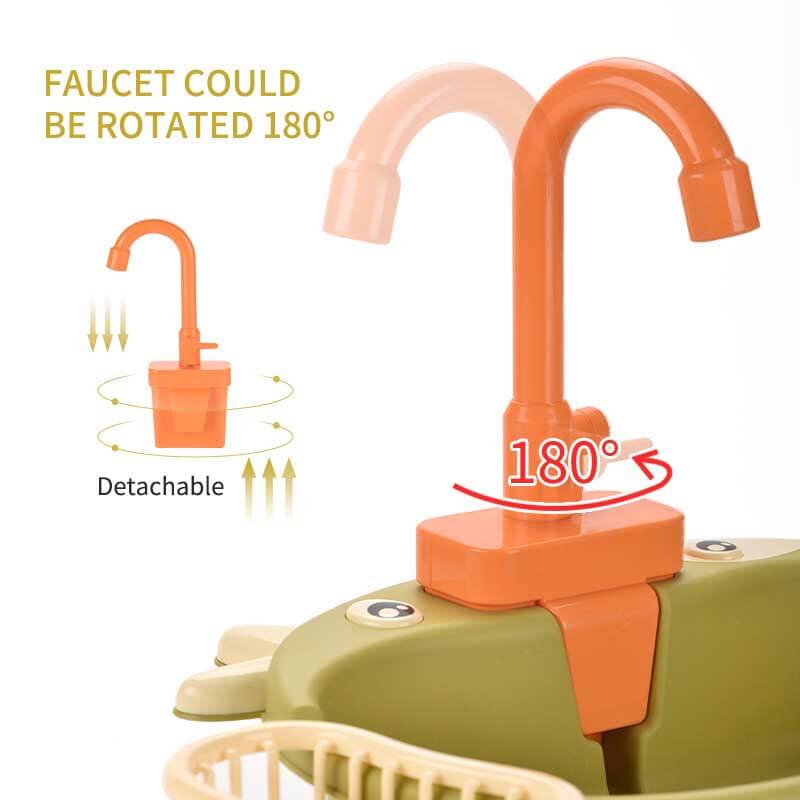 Educational play kitchen sink, running water feature, perfect gift for young children