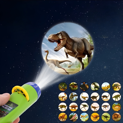 Kids' Educational Projector Flashlight Toy with animal slides, learning fun