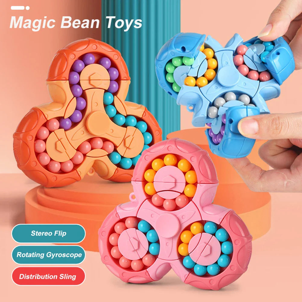 Kids' Educational Rotating Bead Maze Cube Fidget Toy, colorful sensory play for brainteaser fun