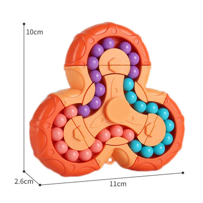 Educational Kids' Rotating Bead Maze Cube Fidget Toy, enhancing sensory development & focus