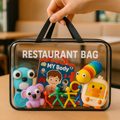 Kids' educational sensory activity bag promoting fine motor skills development for toddlers & preschoolers
