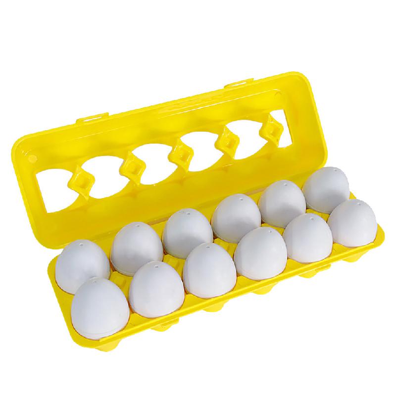 Fine motor skills activity: shape matching egg puzzle, an engaging educational toy.