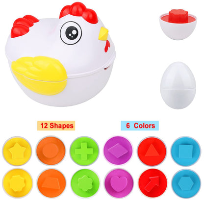 Easter gift idea: Kids' educational shape matching egg puzzle for brain development.