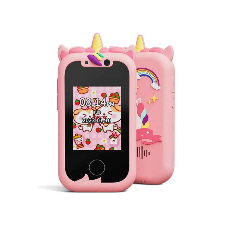 Preschool learning smart device for kids with interactive games, dual cameras, kid-safe.