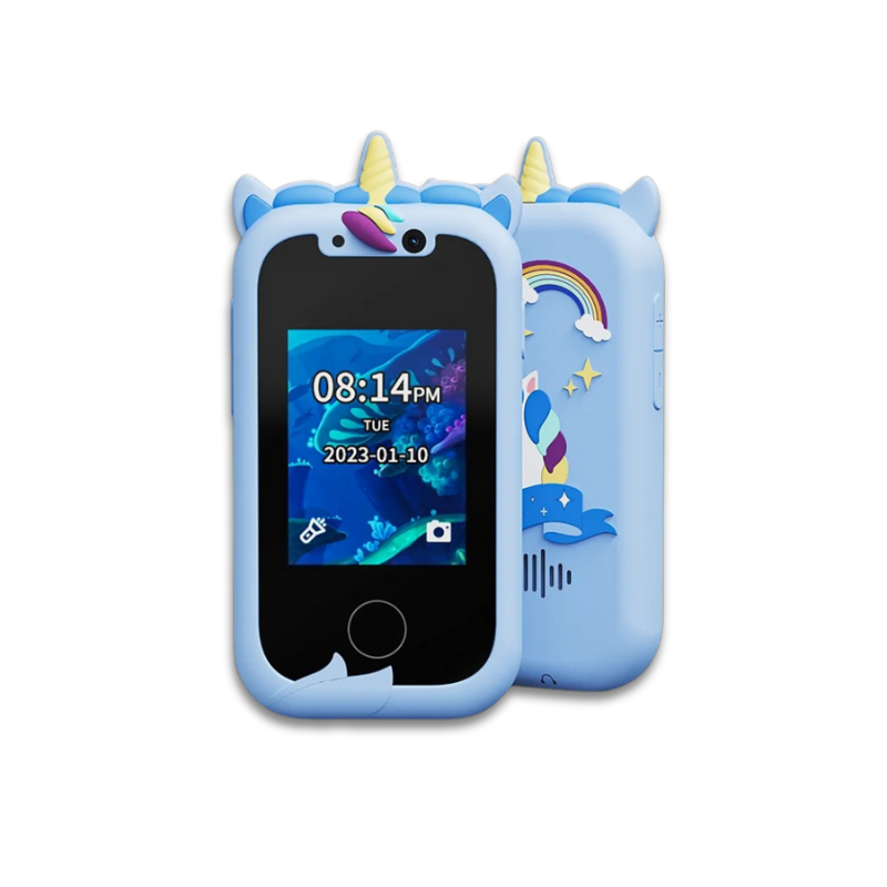 Developmental toy: kids' smart device featuring dual cameras for educational fun.