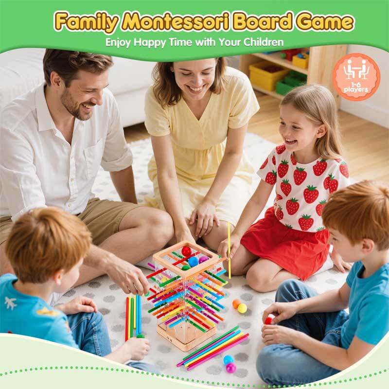Kids' educational wooden board game, animal-themed learning toy, perfect birthday gift for preschoolers