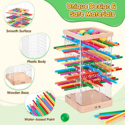 Educational wooden toy board game, kids' animal matching and sorting, preschool learning Montessori