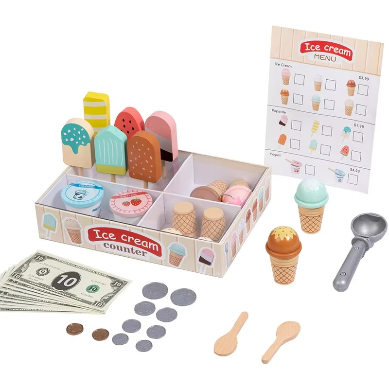 Ice cream shop activity toy for kids, educational and engaging, perfect for developing counting skills.
