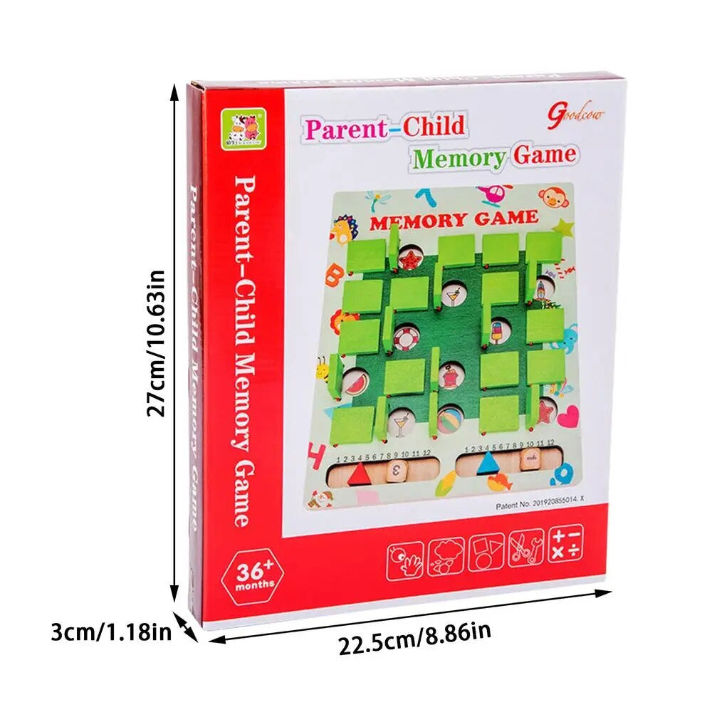Educational wooden memory game set for children, a fun and engaging way to boost concentration