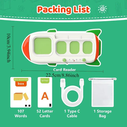Language learning word machine for kids, educational toy, interactive English vocabulary