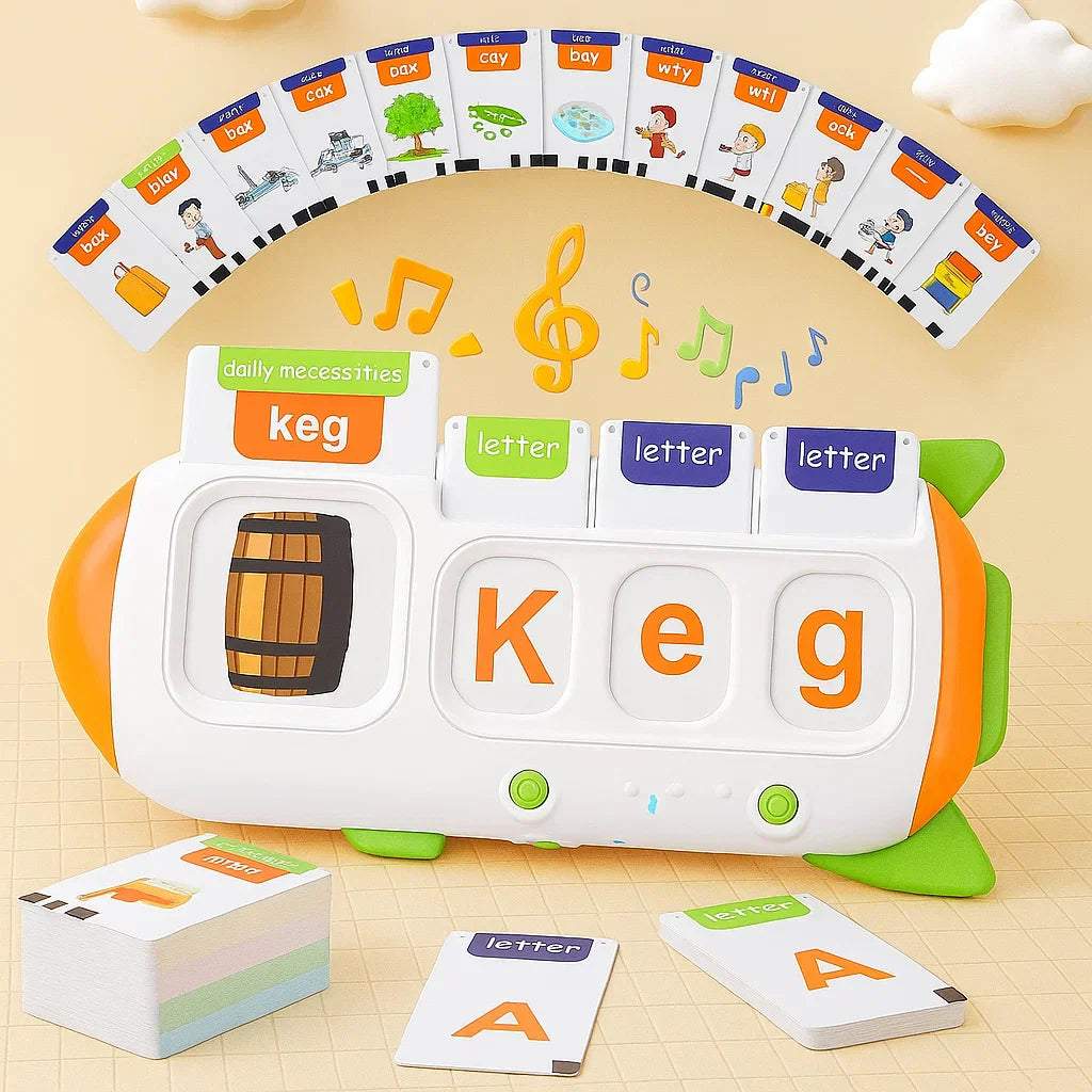 Montessori early education word card machine for children's speech development, learning toy