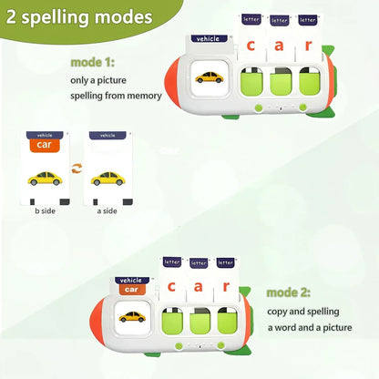 Portable kids' word learning machine, early education, interactive English vocabulary builder