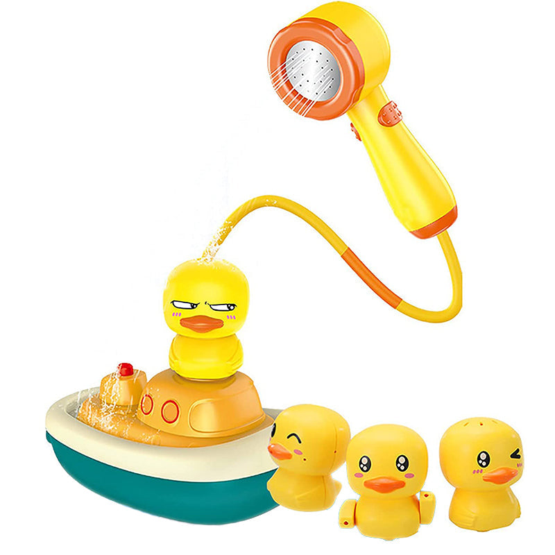 Kids' electric duck bath toy, sprays water for fun toddler bath time & sensory play. Perfect preschool water toy.