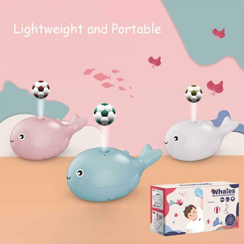 Side view of the Kids' Electric Little Whale Hover Ball, showing its smooth design and durable build