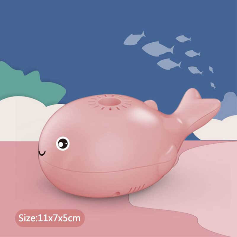 Group of children engaged in an indoor game with the electric whale hover ball toy