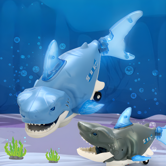 Kids electric musical shark toy, lights, movement, interactive toddler play