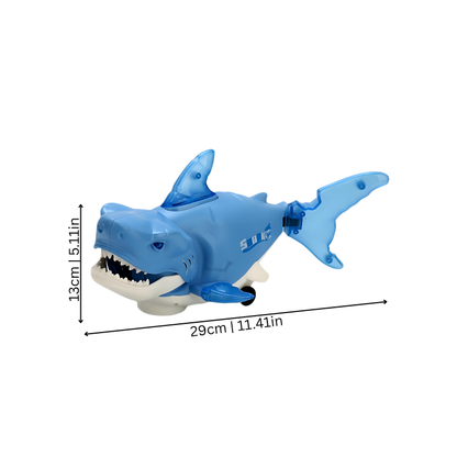 Motor skills children's gift: Light-up musical shark toy in action