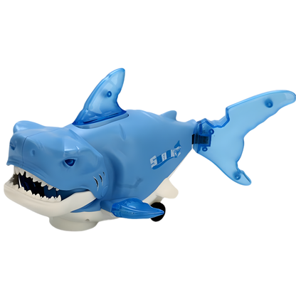 Vibrant electric shark toy with music and flashing lights for kids