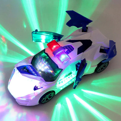Kids' electric police stunt car toy with flashing lights and music, perfect for toddlers and preschoolers