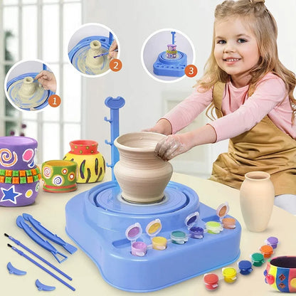 Creative art set: Kids' Electric Pottery Wheel for fun and engaging educational crafts