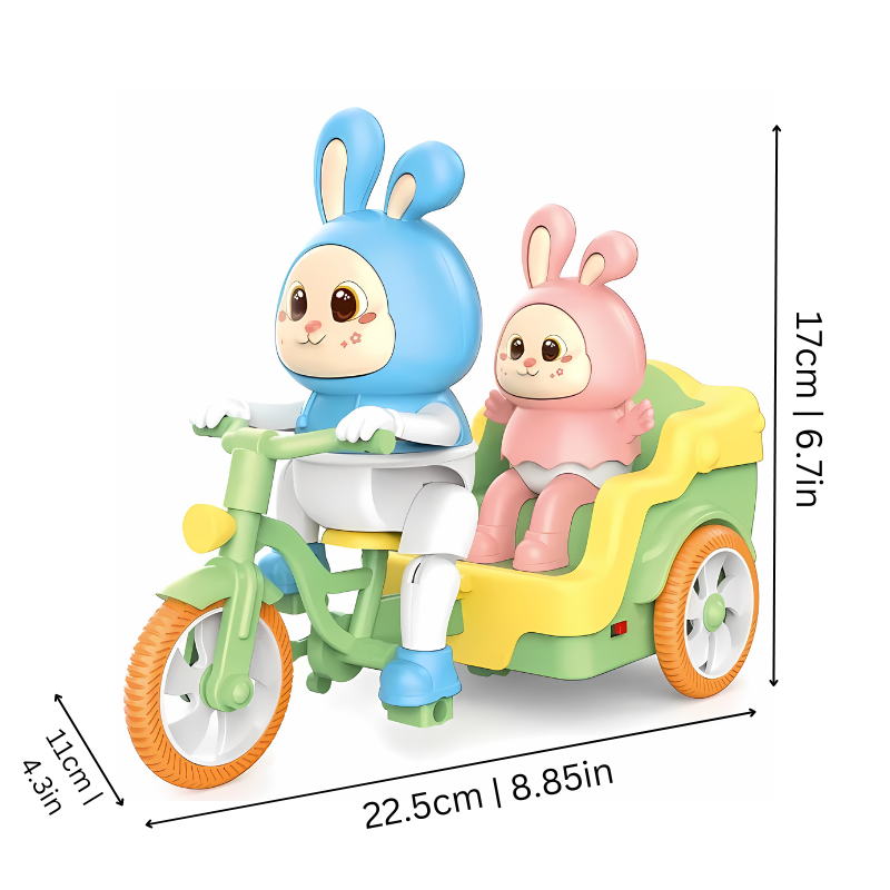 Toddler ride-on electric tricycle with music and bright lights for fun playtime adventures