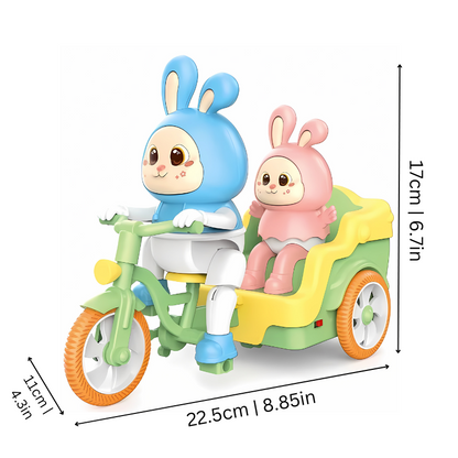 Toddler ride-on electric tricycle with music and bright lights for fun playtime adventures