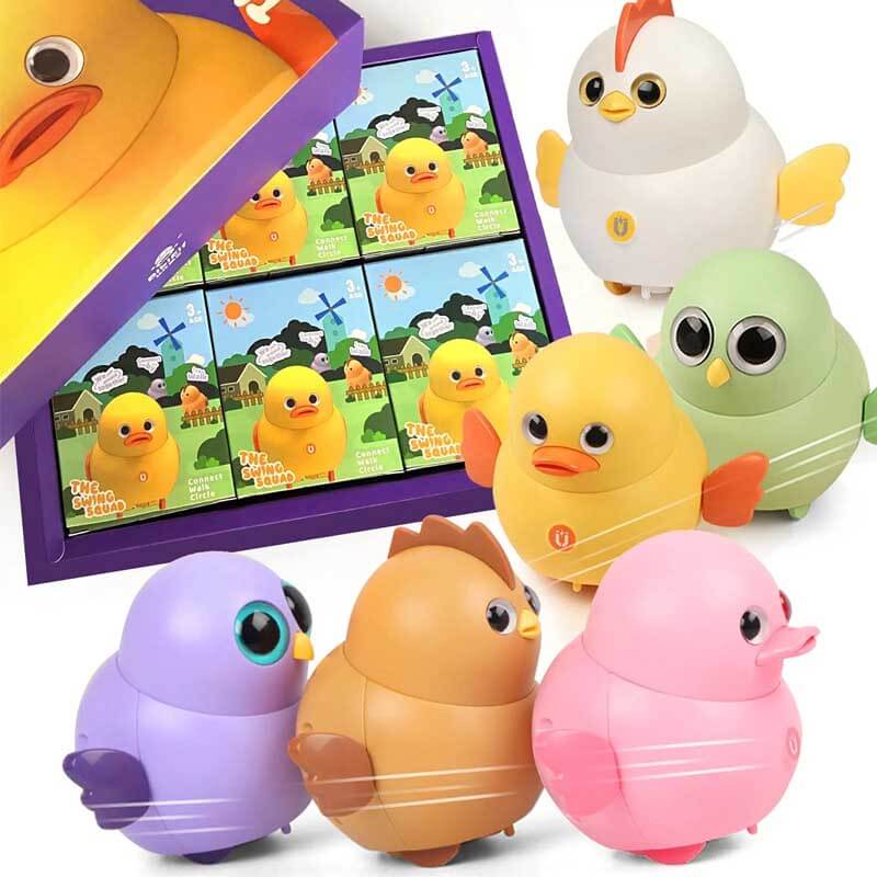 Child delighting in a new electric animal toy, an engaging educational gift for kids