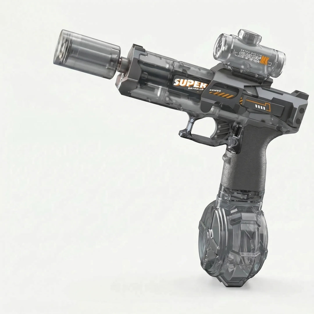 Ultimate summer toy: electric water gun with LED lights & automatic function, ensures outdoor water play fun for kids.