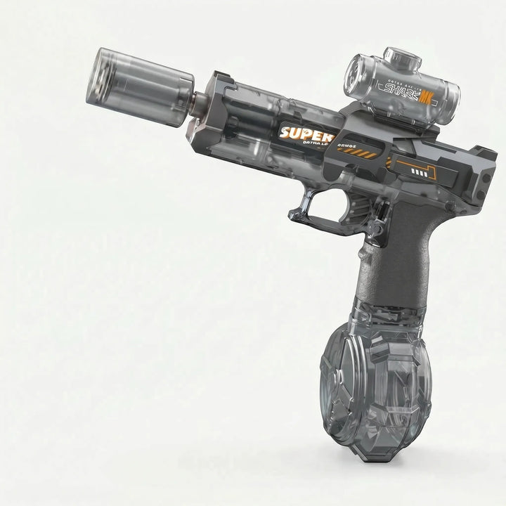 Ultimate summer toy: electric water gun with LED lights & automatic function, ensures outdoor water play fun for kids.