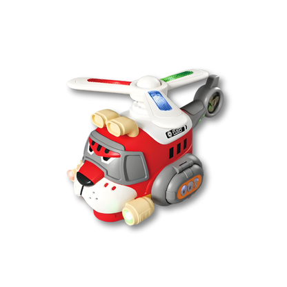 Kids' sensory toy: Electric WhirlWing Plane with bump and go action, lights, and engaging sounds