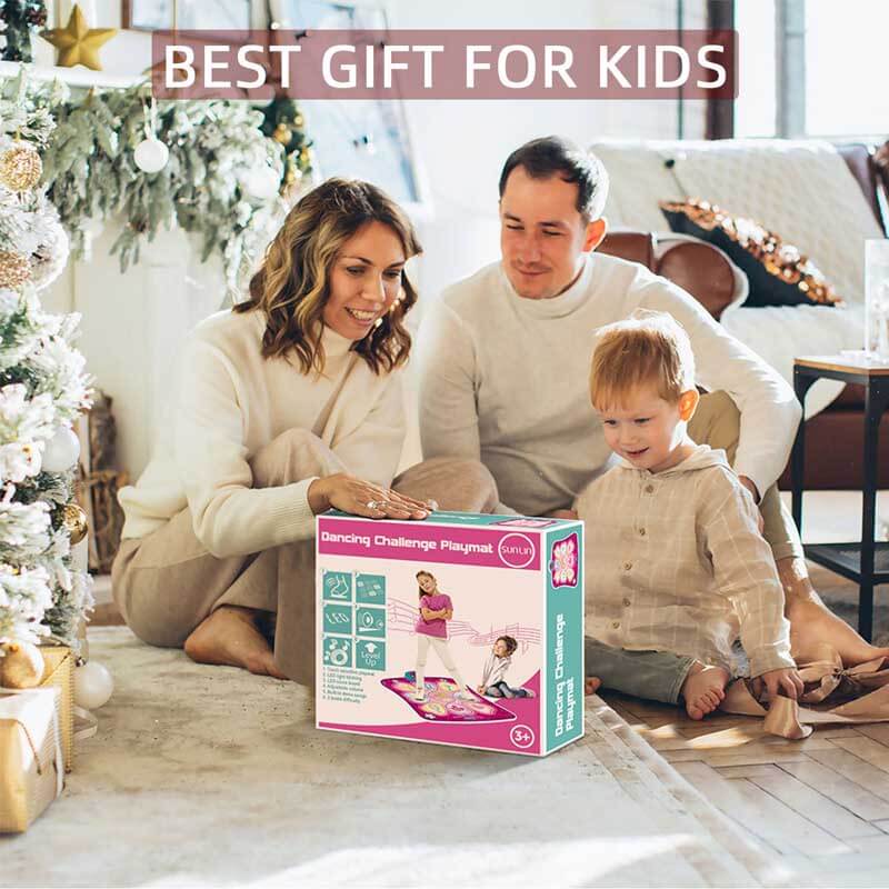 Children playing together on the Kids Electronic Dance Mixer Play Mat, a social and active game for kids