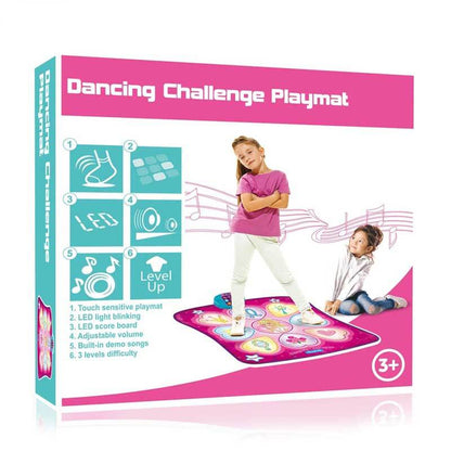 Kids Electronic Dance Mixer Rhythm Step Play Mat unfolded, ready for interactive play and childrens entertainment