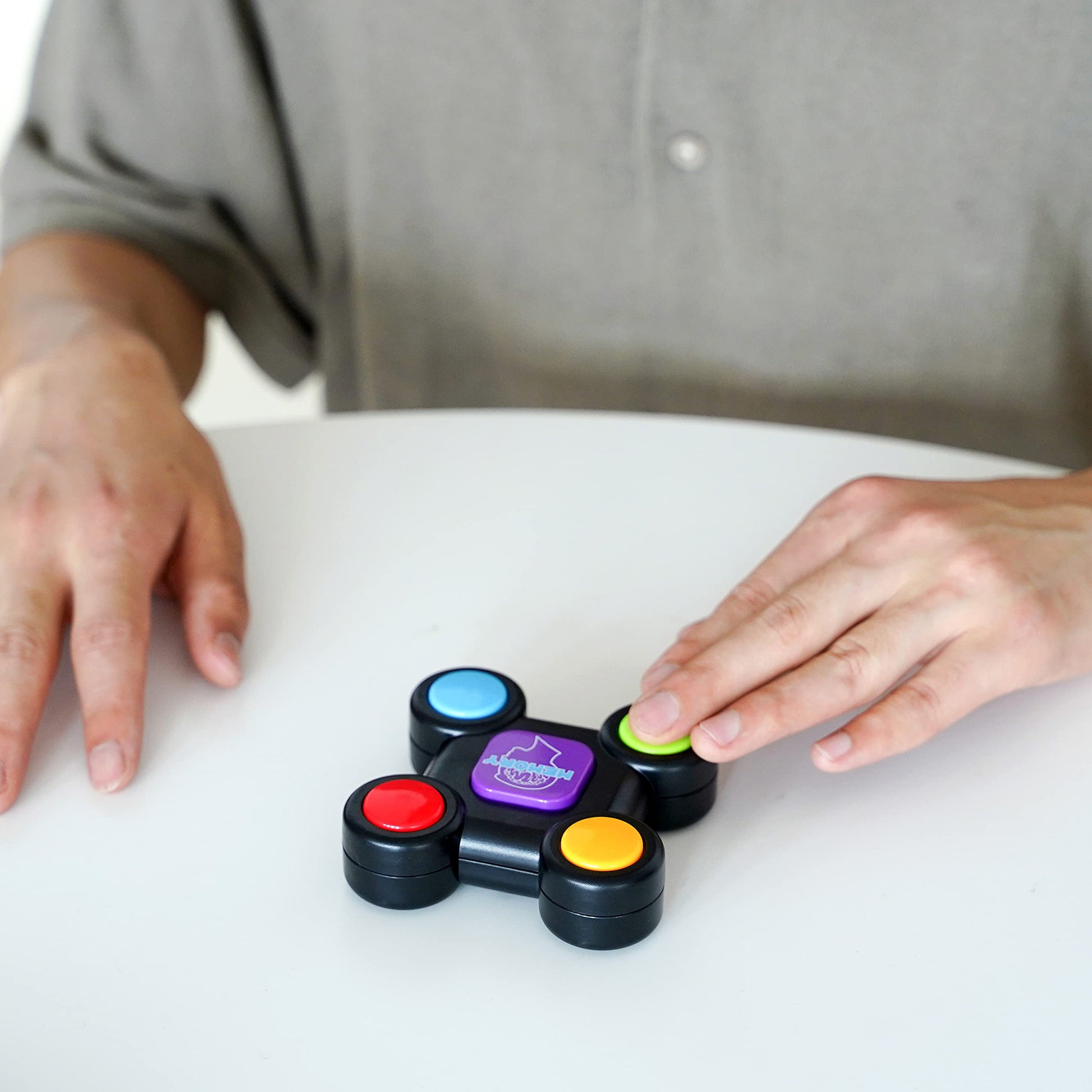 Close-up of the Kids' Electronic Memory Light Game with bright LED lights