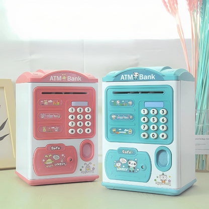 Kids' electronic piggy bank with lights & sounds, teaching financial education, a fun learning toy gift