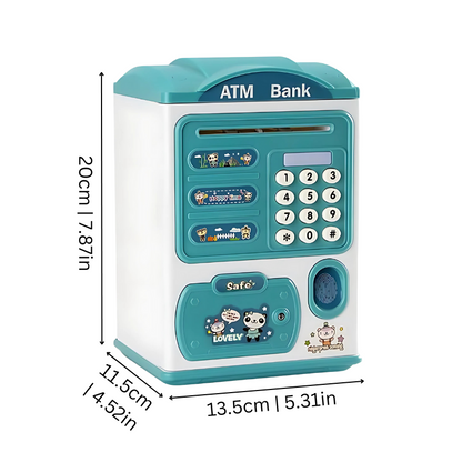 Interactive children's saving bank, an electronic moneybox with engaging lights and sounds for kids
